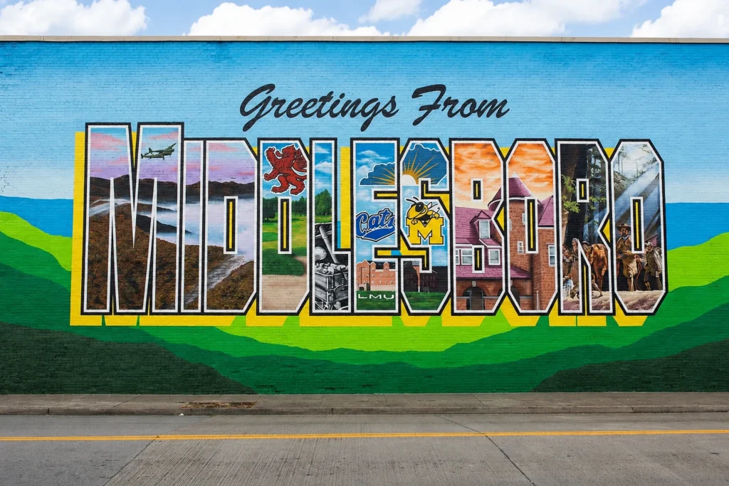 painted wall of middlesboro ky