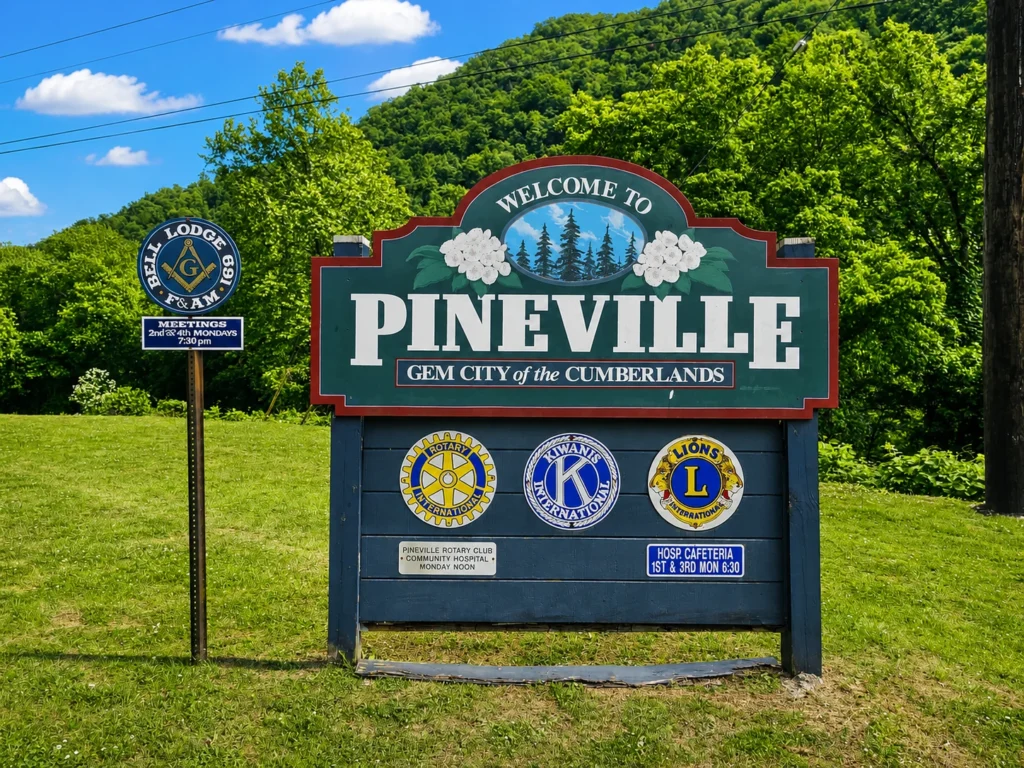 welcome to pineville ky sign