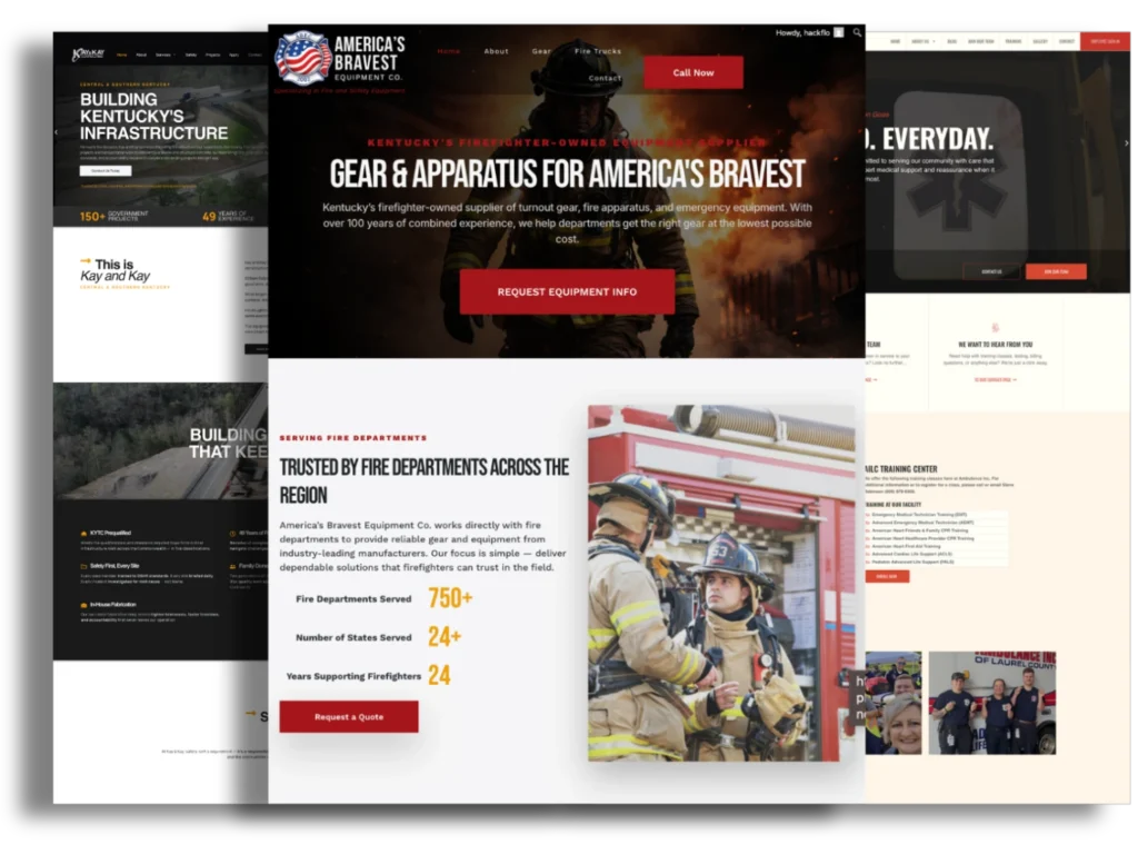 Website Design agency Kentucky webpages portfolio